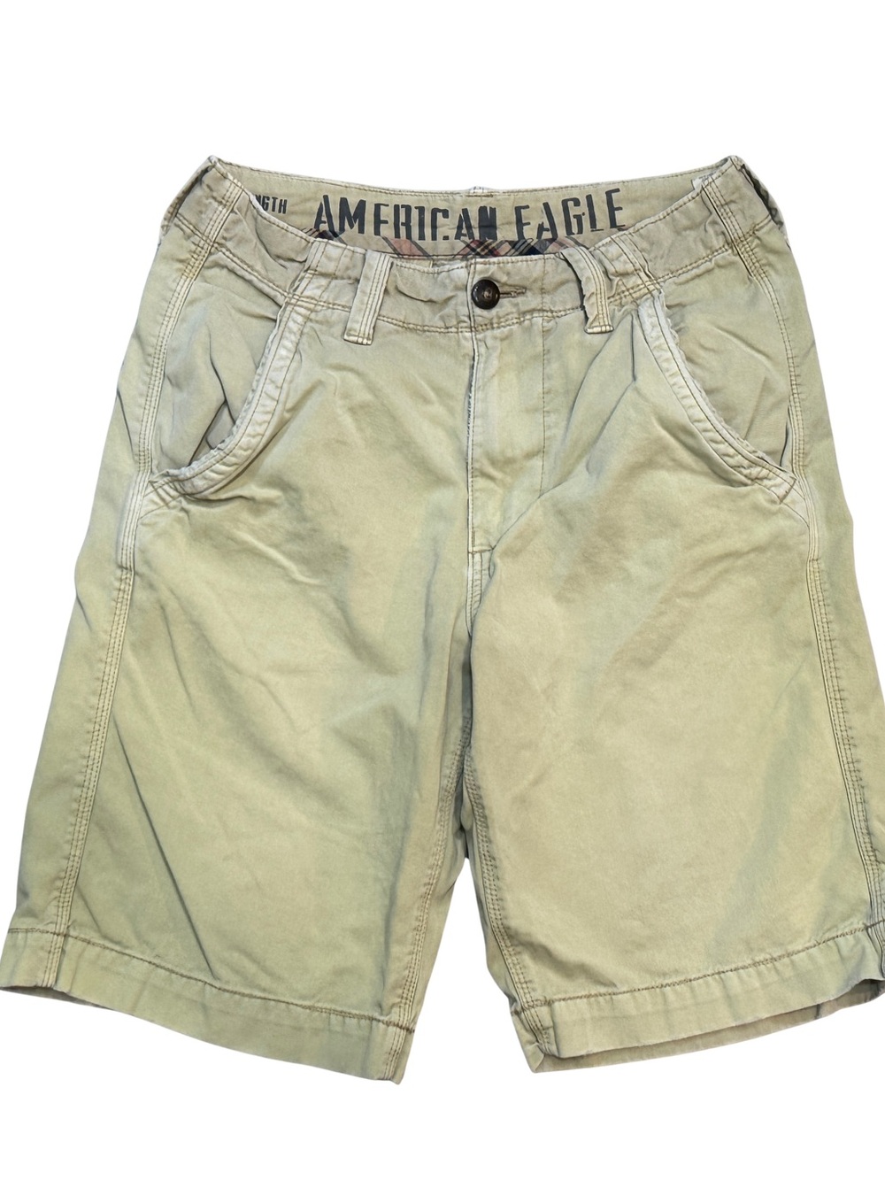 American Eagle Outfitters Men's Light Khaki Cargo Shorts